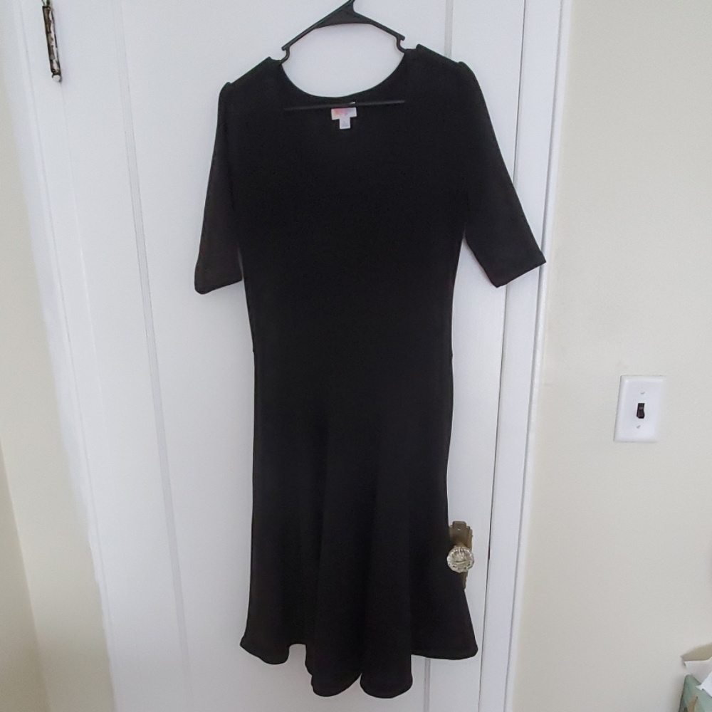 Lularoe Nicole dress - solid black size large